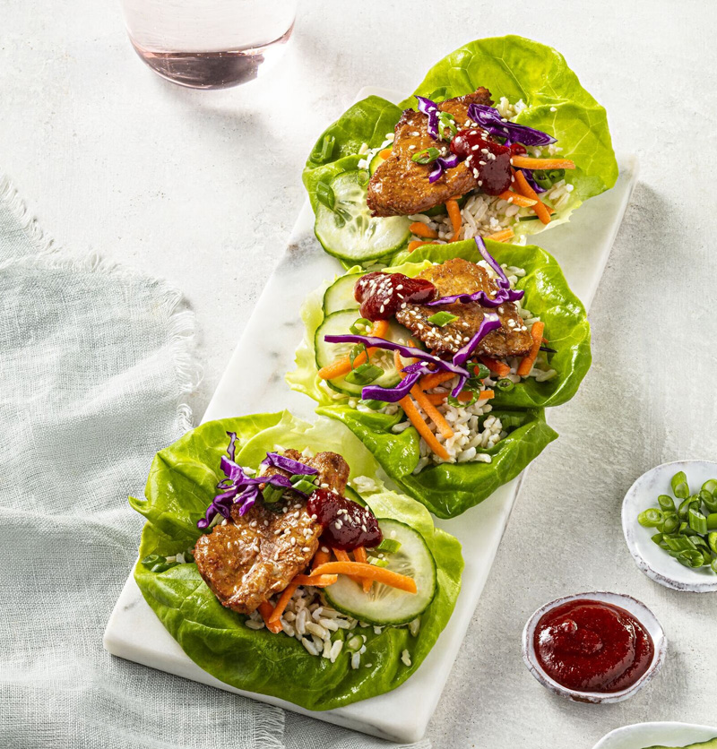 Korean Pork Lettuce Wraps